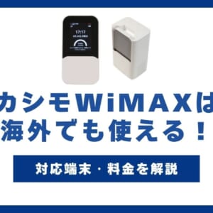 カシモWiMAXは海外でも使える
